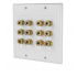 Kit Placa de Pared EP-WP6S-KIT, Blanco - incluye 6 Pares de Conectores Banana  2