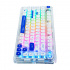 Teclado Gamer Game Factor KBG800 RGB 60%, Teclado Mecánico, Switch Gray, Inalámbrico, Blanco (Español)  5