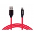 Ghia Cable USB A Macho - Micro USB B Macho, 1 Metro, Rojo/Negro  1