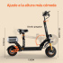 Honey Whale Scooter H3, Hasta 55km/h, 1000W, máx. 120kg, Negro/Naranja  5