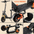 Honey Whale Scooter H3, Hasta 55km/h, 1000W, máx. 120kg, Negro/Naranja  6