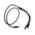 Kapton Cable AUX 3.5mm Macho - 2x RCA Macho, 1 Metro, Negro  1