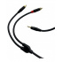 Kapton Cable AUX 3.5mm Macho - 2x RCA Macho, 1 Metro, Negro  2