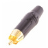 Kapton Conector RCA Macho, Negro/Oro  1