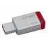 Memoria USB Kingston DataTraveler 50, 32GB, USB 3.0, Plata/Rojo  1