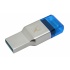 Kingston Lector de Memoria MobileLite Duo 3C, MicroSD, USB 3.0, 10Mbit/s, Azul/Plata  1