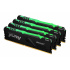 Kit Memoria RAM Kingston FURY Beast RGB DDR4, 3200MHz, 64GB (4 x 16GB), Non-ECC, CL16, XMP  9