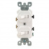 Leviton Interruptor Dúplex 5224-2W, 120/277V, 15A, Blanco  1