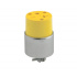 Leviton Clavija Blindada, 620CA, 250V, 20A, Gris/Amarillo  1