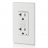 Leviton Tomacorriente GFTR2-W, 2 Enchufes, 125V, 20A, Blanco  2