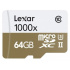 Memoria Flash Lexar 1000x, 64GB, MicroSDXC UHS-II Clase 10, con Adaptador  1