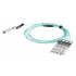 LinkedPRO Cable Fibra Óptica OM3 QSFP+ Macho - 4x SFP+ Macho, 1 Metro, Verde  1