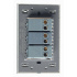 Lucek Placa con Apagador BP03/3-CDM, 3 Interruptores, 127 - 250V, 16A, Cristal Dorado Marfil  3