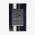 Lucek Tomacorriente BP05-CEN, 1 Enchufe + 2x USB-A, 110 - 250V, 15A, Espejo Negro  1