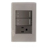 Lucek Tomacorriente BP13-M/P, 1 Enchufe + 2 Apagadores, 110 - 250V, 16A, Gris/Plata  1