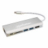 Manhattan Hub USB 3.1 Macho - 2x USB A, 1x UBS C, 1x HDMI Hembra, 40000 Mbit/s, Plata  1