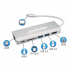 Manhattan Hub USB 3.1 Macho - 2x USB A, 1x UBS C, 1x HDMI Hembra, 40000 Mbit/s, Plata  7