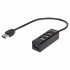 Manhattan Hub USB A 3.0 de 4 Puertos, 5000 Mbit/s, Negro  1