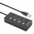 Manhattan Hub USB A - 4x USB A 3.2, Gris  2