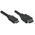 Manhattan Cable HDMI de Alta Velocidad, mini HDMI Macho - HDMI Macho, 4K, 1.8 Metros, Negro  2