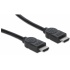 Manhattan Cable HDMI de Alta Velocidad, HDMI Macho - HDMI Macho, 4K, 30Hz, 3D, 3 Metros, Negro  2