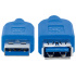 Manhattan Cable USB A Macho - USB A Hembra, 1 Metros, Azul  3