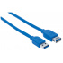Manhattan Cable USB A Macho - USB A Hembra, 1 Metros, Azul  2