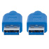 Manhattan Cable USB A Macho - USB A Macho, 1.8 Metros, Azul  3