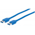 Manhattan Cable USB A Macho - USB A Macho, 1.8 Metros, Azul  1