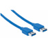 Manhattan Cable USB A Macho - USB A Macho, 1.8 Metros, Azul  2