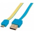 Manhattan Cable Plano USB 2.0 A Macho - Micro USB 2.0 B Macho, 1.8 Metros, Azul/Amarillo  1
