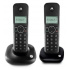 Motorola Teléfono Inalámbrico MOTO500ID-2, 2 Auriculares, Altavoz, Negro  1