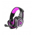 Necnon Audífonos Gamer NBHG-DRAGON, Alámbrico, 3.5mm, Negro/Rosa  1