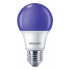 Philips Foco LED A19, Morado, Base E27, 8W, 120 Lúmenes, Blanco  1