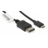 Plugable Cable USB C Macho - DisplayPort Hembra, 1.8 Metros, Negro  1