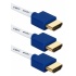 QVS Cable HDMI de Alta Velocidad con Ethernet HDMI Macho - HDMI Macho, 3 Metros, Blanco/Azul, 3 Piezas  1