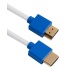 QVS Cable HDMI de Alta Velocidad con Ethernet HDMI Macho - HDMI Macho, 3 Metros, Blanco/Azul  1