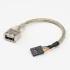 Rocstor Cable USB A Hembra - 4 Pin Molex Macho, 60cm, Transparente  2