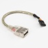 Rocstor Cable USB A Hembra - 4 Pin Molex Macho, 60cm, Transparente  3