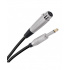 Romms Cable Extensión AUX 6.3mm Macho - XLR Hembra, 6 Metros, Negro/Plata  1