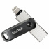 Memoria USB SanDisk iXpand Go, 256GB, USB 3.2/Lightning, Gris  1