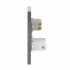 Santul Tomacorriente 4639, 1 Enchufe + 2x USB, Gris  3