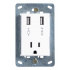 Simon Tomacorriente 2700454-060, 1 Enchufe + 2x USB-A, 127V, Blanco  1