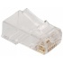 Steren Conector Cat5e RJ-45, para Cable Redondo, Transparente, 1 Pieza  1