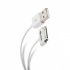Steren Cable USB A Macho - 30-pin Macho, 1.8 Metros, Blanco, para iPod/iPhone/iPad  1