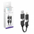 Steren Cable USB 4 en 1, USB/USB C Macho - Lightning/USB C Macho, 16cm, Negro  2