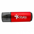 Memoria USB Stylos STMUS72W, 16GB, USB 2.0, Negro/Rojo  2