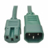 Tripp Lite by Eaton Cable de Poder C14 Macho - C15 Hembra, 1.8 Metros, Verde  1