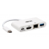 Tripp Lite by Eaton Hub Adaptador USB C Macho - 1x USB A/USB C/HDMI/RJ-45 Hembra, Blanco  1