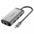 Vention Hub USB-C Macho - 3x USB-A, 1x HDMI, 1x RJ-45, 1x PD, Gris  1